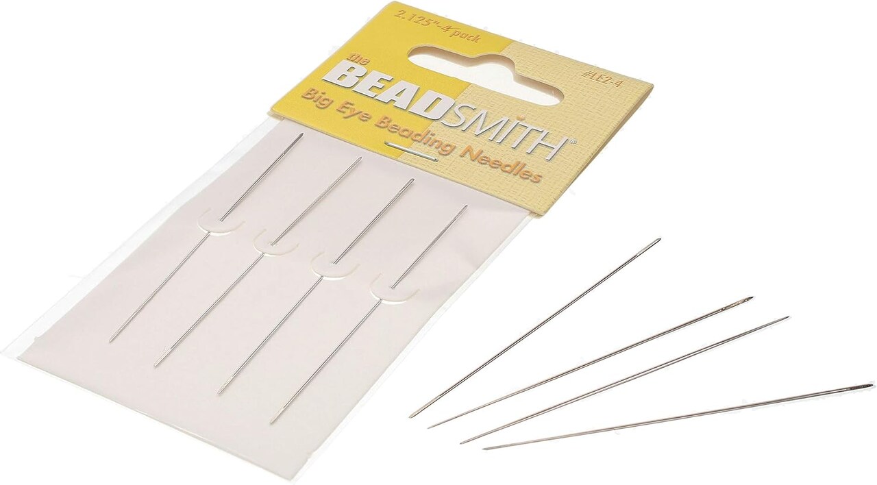 The Beadsmith Big Eye Beading Needles, Sharp Points, Use for General Sewing, Weaving and Embroidery, Very Easy to Thread